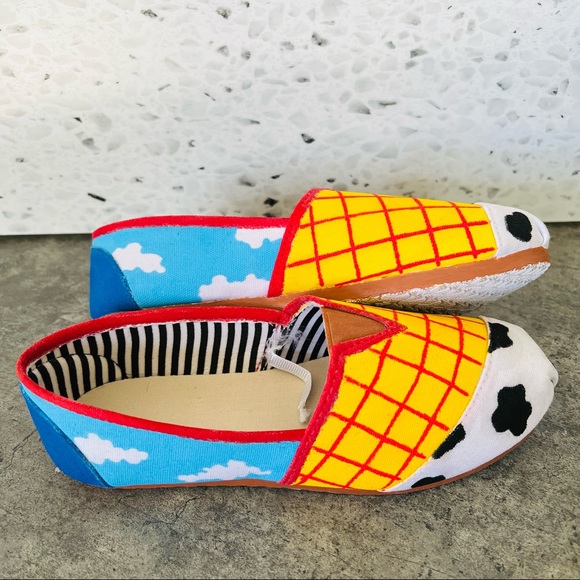 Kid's Custom Toy Story Woody Inspired Slip On Canvas Shoes Sneakers - Picture 3 of 8